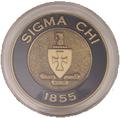 Sigma Chi fraternity coin in an AirTite holder