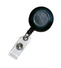 Black ID Badge Reel with snappable plastic strap