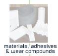 materials, adhesives & wear componds