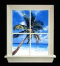 88701-B Window Lite w Tropical Beach View