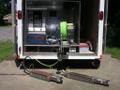 Rental TV Ferret pipe inspection system mounted in a trailer with a removable insert