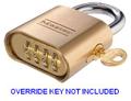 176 - Master #176 Brass Key-Controlled Four-Digit Resettable Combination Lock with standard shackle <b><span style=