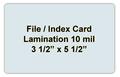 File-Index Card Laminating Pouch 10 mil thickness