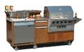 Mobile Outdoor Grill and Refrigerator Cart