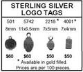 Sterling Silver Logo Tags