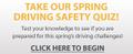 Washington and Oregon Spring Driving Safety Quiz