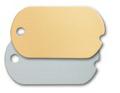 Rectangle Shaped Anodized Aluminum Tags w/ rounded ends and notch