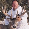 John Collins of James Valley Scents harvested this buck after coming down a scent trail he made while testing formulas in November of 2000. He hunted this buck for over a month, grossing just under 170