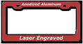 Custom Engraved Aluminum License Plate Frames