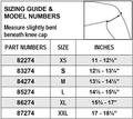 Hinged Knee Dual Pivot sizing guide and model numbers