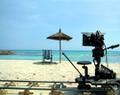 beach film set