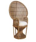 Peacock Chair Buri in Natural Finish with Cushion as shown