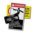 Nameplates, informational signs, warning signs