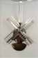 Cloisonne enamel Windmill sterling and copper *