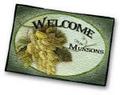 personalized green grapes welcome mat