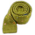 Colorful Knit Polkas - Olive