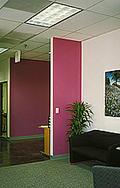 Brightly colored lobby of Balcones Resources