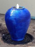 Cobalt Blue Ceramic Jar Fountain
