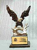 brass eagle on base personalized award