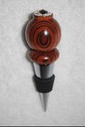Rosewood Bottle Stopper - Handcrafted Wine Stopper w/Crystal Top