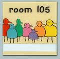 Room 105 Sign