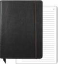 black faux leather writing journal