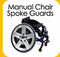 Manual wheelchair spoke guards