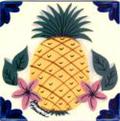 Hand painted Hawaiian ceramic tiles