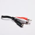Dual RCA Plugs to 3.5mm Stereo Jack 6 in Adapter Cable