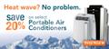 Save 20% On Select Portable Air Conditioners