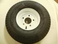 Load Star 5.70-8 C Class Tire And 5 Hole Wheel Assembly - Single - White Painted Finish