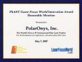 PolarOnyx - Fiber Laser Award 2009