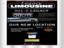 Website Snapshot of LEGACY LIMOUSINE LLC