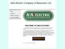 Website Snapshot of A & A ELECTRIC CO OF BEAUMONT, INC