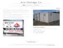 Website Snapshot of Ace Storage Company