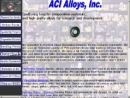 Website Snapshot of A C I Alloys, Inc.