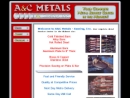 Website Snapshot of A & C Metals & Sawing, Inc.