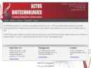 Website Snapshot of ACTUS BIOTECHNOLOGIES INC