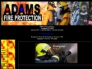 Website Snapshot of Adams Fire Protection