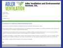 Website Snapshot of ADLER VENTILATION AND ENVIRONMENTAL SERVICES, INC