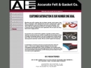 Website Snapshot of Accurate Felt & Gasket Mfg. Co., Inc.