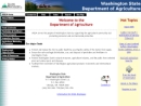 Website Snapshot of AGRICULTURE, WASH STATE DEPT OF
