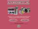 Website Snapshot of Alfa Machine Co., Inc.