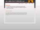 Website Snapshot of ALL LINES UTILITY SERVICES LLC