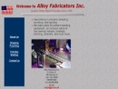 Website Snapshot of Alloy Fabricators, Inc.