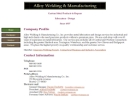 Website Snapshot of Alloy Welding & Mfg. Co., Inc.