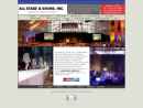 Website Snapshot of ALL STAGE & SOUND INC