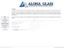Website Snapshot of ALOHA GLASS SALES & SERVICE, INC.