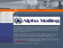 Website Snapshot of ALPHA MAILING SERVICE LTD.