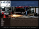 Website Snapshot of Anchor Fabrication